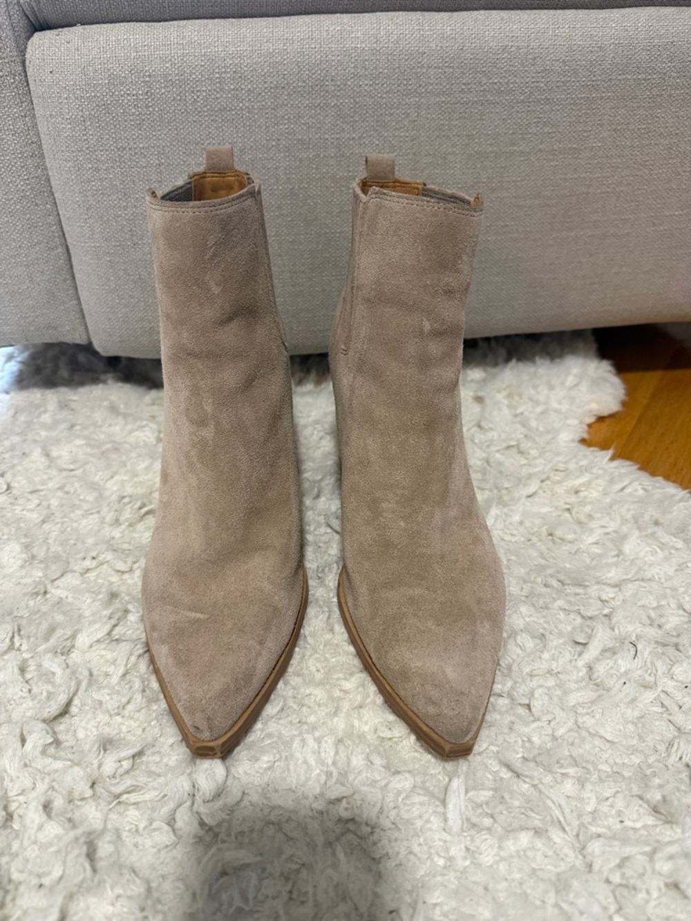 Mark Fisher Suede Block-Heel Ankle Boots